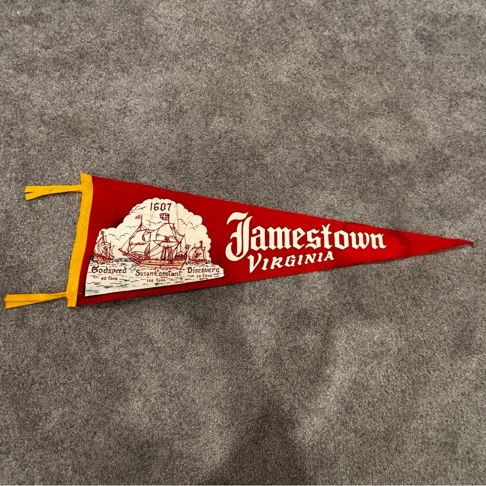 Vintage Jamestown Virginia Pennant